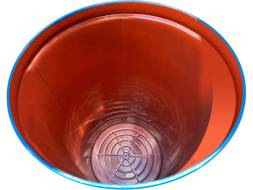 Бочка металлическая коническая с внутренним покрытием RDL, 217 л, синий [БСЗ 217о]