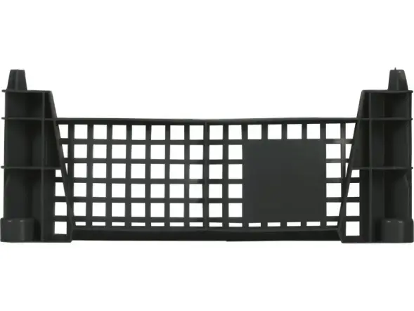 Ящик пластиковый перфорированный, 400x300x110 мм, 9 л, черный [101]