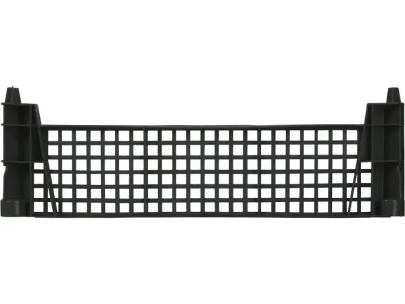 Ящик пластиковый перфорированный, 400x300x110 мм, 9 л, черный [101]