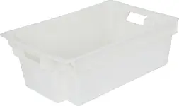 Ящик пластиковый сплошной, 600x400x200 мм, 35 л, белый [206]