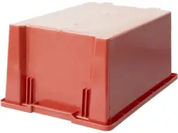 Ящик сплошной 600x400x270 мм, 43 л, красный