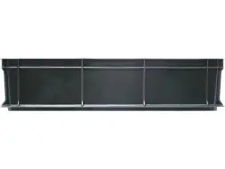 Ящик пластиковый сплошной, 600x400x140 мм, 27 л, серый [705.03.01]