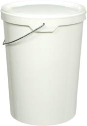 Ведро пластиковое круглое высокое с металлической ручкой и крышкой, 20 л [4151]
