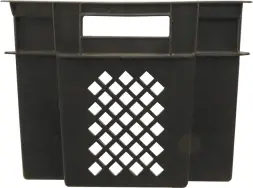Ящик пластиковый c перфорированными стенками и дном, 600x400x300 мм, 50 л, черный [108]