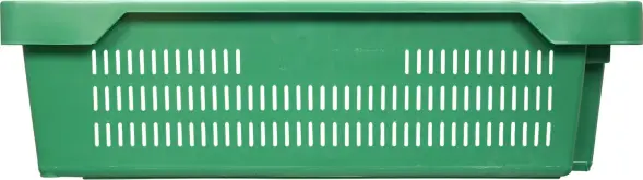 Ящик пластиковый перфорированный, 800x400x225 мм, 72 л, зеленый [211-1]