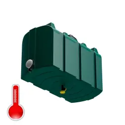 Бак душевой серии «R» 200 литров с подогревом - зеленый