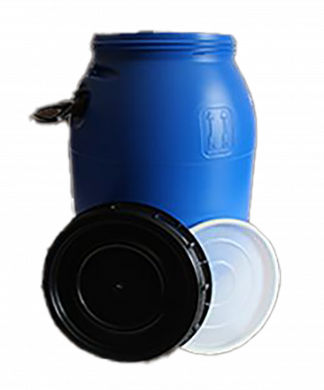 Бочка пластиковая с резьбовой крышкой и ручками, 40 л, синий [БП40.04/03]