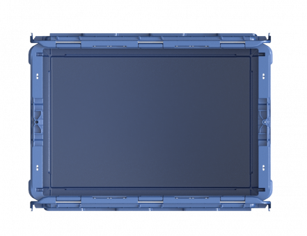 Контейнер пластиковый вкладываемый INSTORE с крышкой LD64, 600х400х420 мм, синий [KV 6442]