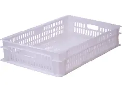 Ящик пластиковый сплошной, 740x465x145 мм, 39 л, белый [404-Т-1 м]