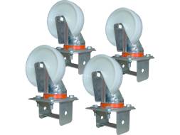 Колёса (комплект) для крупногабаритных пластиковых контейнеров BoxPallet в сборе, 4 шт [Craemer1000]