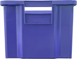 Ящик сплошной пластиковый, 600x400x300 мм, 52 л, синий [218-1]