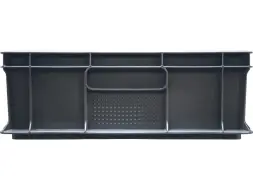 Ящик пластиковый сплошной, 600x400x140 мм, 27 л, серый [705.03.02 м]