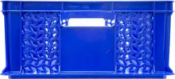Ящик пластиковый перфорированный, 600x400x180 мм, 35 л, синий [706.01.01]