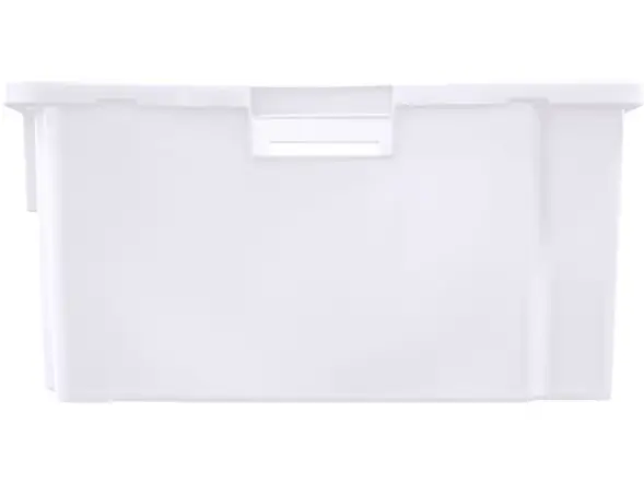 Ящик сплошной пластиковый, 600x400x300 мм, 52 л, белый [218-1]