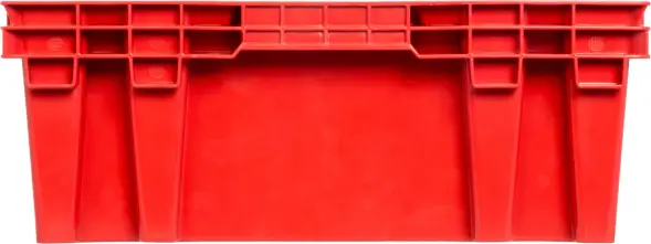 Ящик пластиковый перфорированный, 600x400x152 мм, 27 л, красный [403]