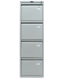 Шкаф металлический картотечный (картотека) Практик A-44, A4, 4 ящика, 1305x408x485 мм