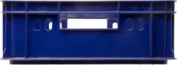 Ящик пластиковый перфорированный, 600x400x150 мм, 28 л, синий [418]