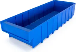 Контейнер полочный пластиковый, 500x185x100 мм, 9.25 л, синий [6004]