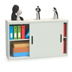 Шкаф-купе архивный ALS-8818 880x1500x450 мм Светло-серый