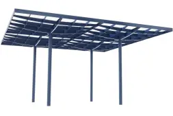 Навес «Вафер» квадратный C цветным поликарбонатом, высота: 3,0 м