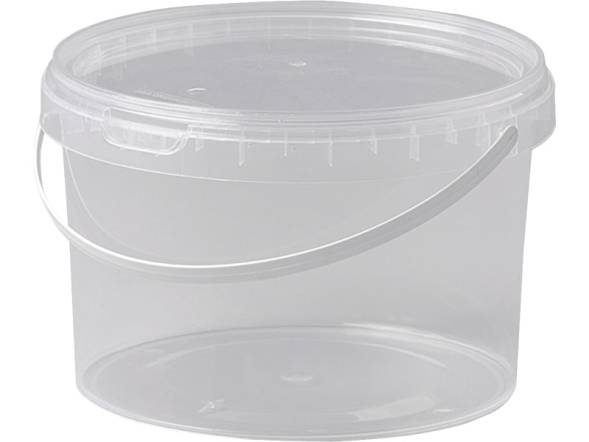 Ведро пластиковое круглое с прозрачной крышкой и ручкой, 3.3 л [4161]