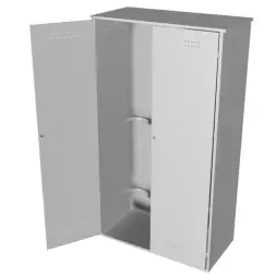 Шкаф металлический для 4х кислородных баллонов 0,8мм 1800x1040x410 мм Светло-серый
