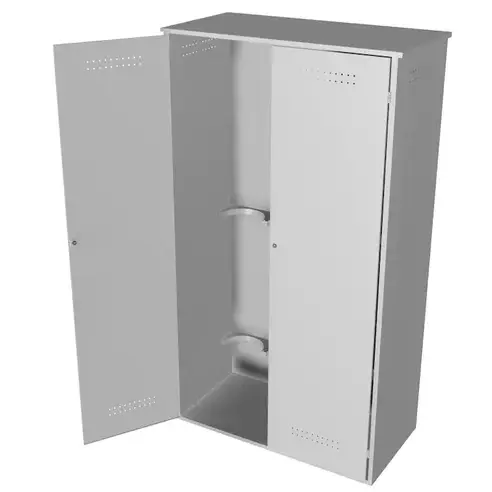 Шкаф металлический для 4х кислородных баллонов 0,8мм 1800x1040x410 мм Светло-серый