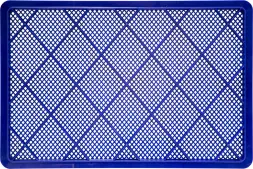 Ящик пластиковый перфорированный, 600×400×180 мм, 35 л, синий [706.01.01]