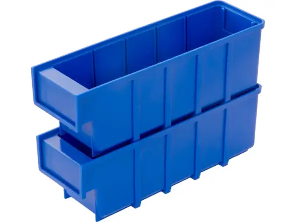 Контейнер полочный пластиковый, 300x92x100 мм, 2.76 л, синий [6005]
