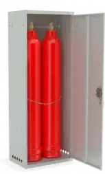Шкаф для газовых баллонов ШГР 40-2-4(2x40л) 1631x600x385 мм Светло-серый