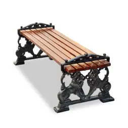 Банкетка чугунная «Львы» 3,0 м (3 опоры)