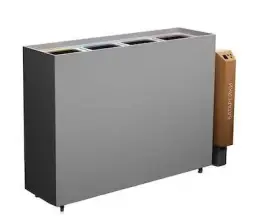 Урна для раздельного сбора мусора «Серво» 4 секции плюс урна для батареек