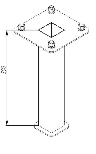 Закладная деталь для спортивного оборудования «Фристайл» 1,0 м (Б)