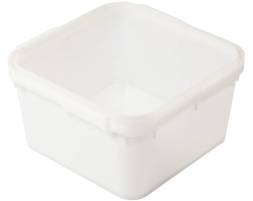 Куботейнер пластиковый для пищевых продуктов, 12 л, 340x340x160 мм, белый [340340160-00]