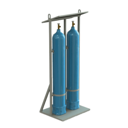 Стойка для 2 газовых баллонов с крышей [15458]
