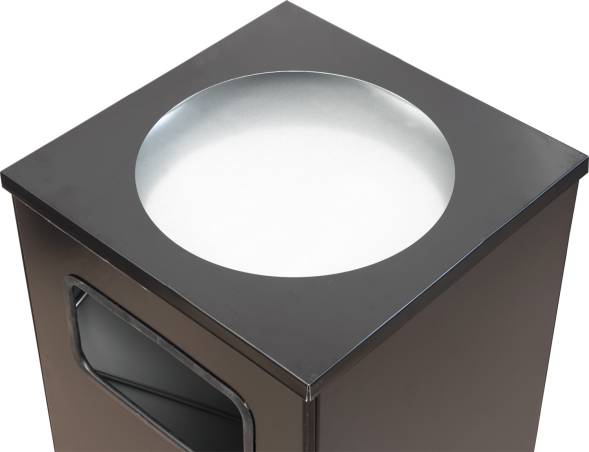 Урна для мусора металлическая Квадро-13, 80 литров, черный