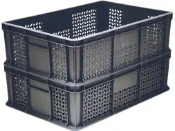 Ящик пластиковый сплошной, 600x400x180 мм, 35 л, серый [706.02.02]