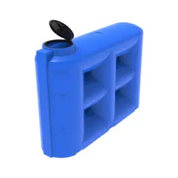 Емкость S 3000 л под плотность до 1,2 г/см3 с откидной крышкой синяя