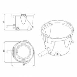 Ведро пластиковое для выпойки телят, 5 л [6366]