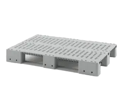 Усиленный перфорированный поддон на трёх полозьях усиленный одной трубой 1200x800x150 без бортика