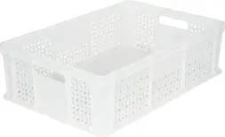 Ящик пластиковый сплошной, 600×400×180 мм, 35 л, белый [706.02.01 м]