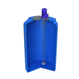 Емкость T 500 синий с турбинной мешалкой