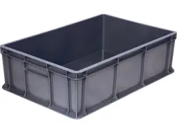 Ящик пластиковый сплошной, 600x400x180 мм, 35 л, серый [706.03.02]
