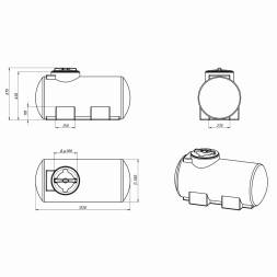 Емкость ЭВГ 350л зеленая