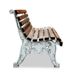 Скамейка алюминиевая «Белые ночи» без подлокотников 3,0 м (3 опоры)