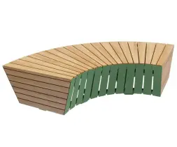 Модульная скамейка «Лион» 5 модулей - змейка