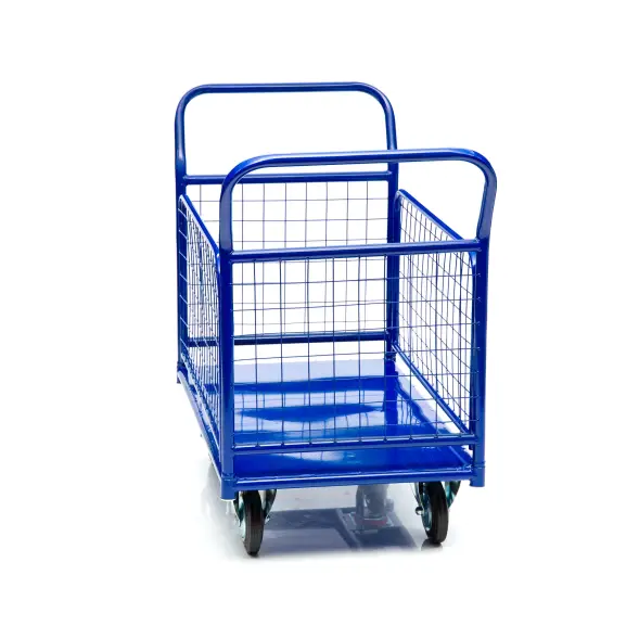 Тележка платформенная Стелла-техник КПО-500С-150-И, с бортами, 650х1150мм