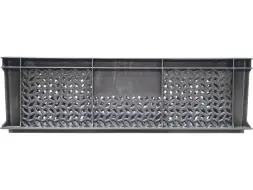 Ящик пластиковый перфорированный, 600×400×180 мм, 35 л, серый [706.02.02 м]