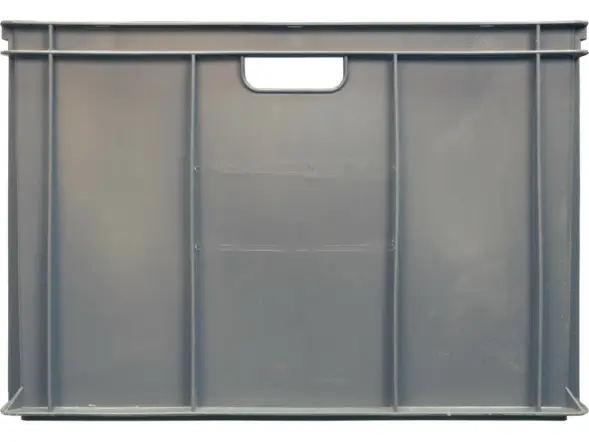 Ящик пластиковый сплошной, 600x400x410 мм, 84 л, серый [203-2]