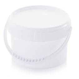 Ведро пластиковое круглое с пластиковой ручкой, 0.55 л [2372]